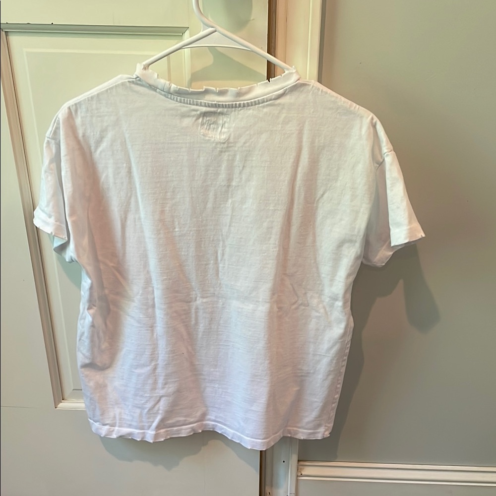White Graphic Short Sleeve Tee with Crew Neck - Picture 4 of 4